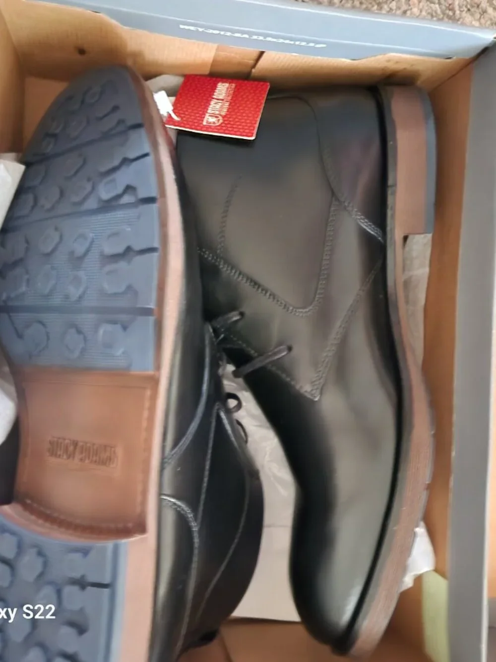 Stacy Adams Kyron Chukka Boots. Black Leather. NIB. Size 11.5. Men